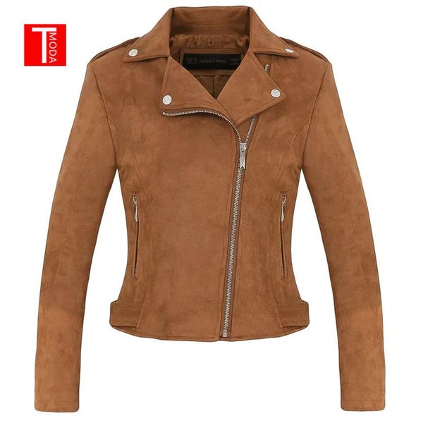 women's leather & faux tmoda557 2021 arrial women autumn winter suede jacket lady fashion matte motorcycle coat biker 9 colors outwear, Black
women's leather & faux tmoda557 2021 arrial women autumn winter suede jacket lady fashion matte motorcycle coat biker 9 colors outwear, Black