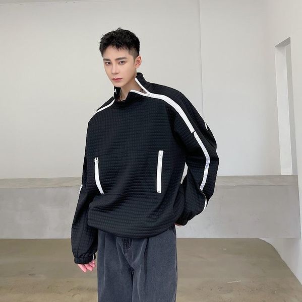 men's hoodies & sweatshirts male sweatshirt for men women double zipper long sleeve stand collar streetwear vintage casual loose plaid, Black
men's hoodies & sweatshirts male sweatshirt for men women double zipper long sleeve stand collar streetwear vintage casual loose plaid, Black