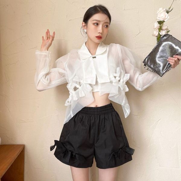 women's blouses & shirts zcsmll summer thin niche bowknot short white sun protection shirt elastic waist shorts two-piece suit 2021 tid
women's blouses & shirts zcsmll summer thin niche bowknot short white sun protection shirt elastic waist shorts two-piece suit 2021 tid