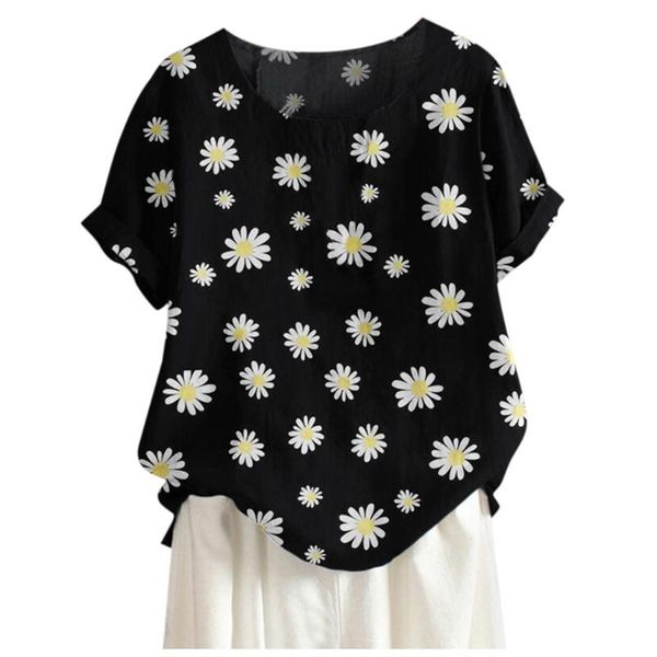 womens casual loose cotton floral print o neck short sleeve blouse shirt women's blouses & shirts, White
womens casual loose cotton floral print o neck short sleeve blouse shirt women's blouses & shirts, White