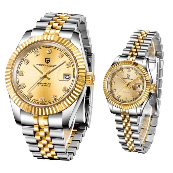 wristwatches pagani design men watch automatic mechanical mens watches bling diamond quartz for women gold stainelss steel male clock, Slivery;brown
wristwatches pagani design men watch automatic mechanical mens watches bling diamond quartz for women gold stainelss steel male clock, Slivery;brown