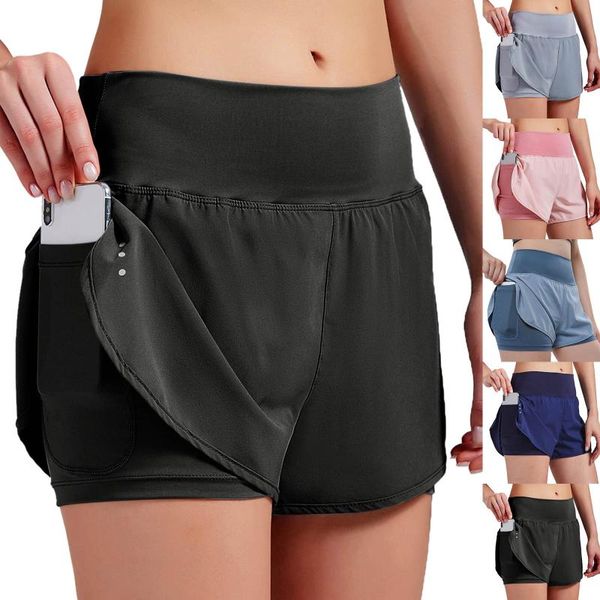 women's shorts women 2 in 1 running elastic waist pocket tight yoga short woman sports pink gym fitness sportswear, White;black
women's shorts women 2 in 1 running elastic waist pocket tight yoga short woman sports pink gym fitness sportswear, White;black