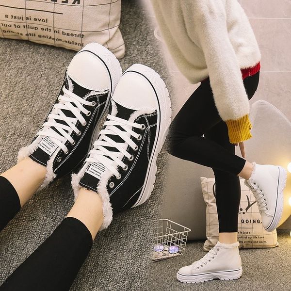 warm plush chunky sneakers women shoes woman ankle boots solid leather winter boots hook & loop fur flats snow boots plus size, Black
warm plush chunky sneakers women shoes woman ankle boots solid leather winter boots hook & loop fur flats snow boots plus size, Black