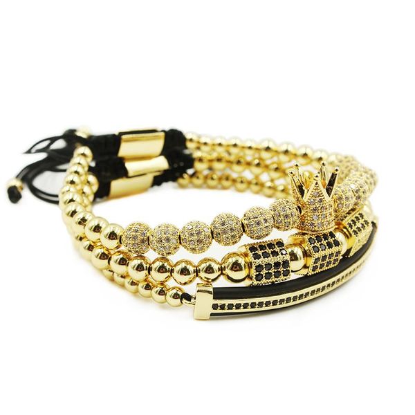 charm bracelets men's jewelry crown studded zircon couple bracelet lace bead women's gift, Golden;silver
charm bracelets men's jewelry crown studded zircon couple bracelet lace bead women's gift, Golden;silver