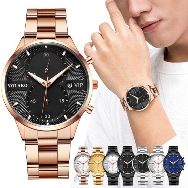 wristwatches 2021 creative men's watches yolako men casual fashion glass surface stainless steel dtrap quartz watch relogio masculino, Slivery;brown
wristwatches 2021 creative men's watches yolako men casual fashion glass surface stainless steel dtrap quartz watch relogio masculino, Slivery;brown