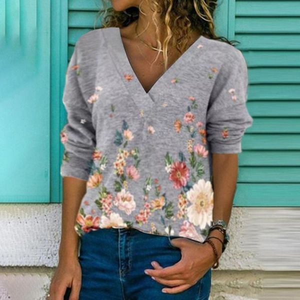 women's t-shirt autumn winter printed loose-fitting blouse streetwear women all match for school, White
women's t-shirt autumn winter printed loose-fitting blouse streetwear women all match for school, White