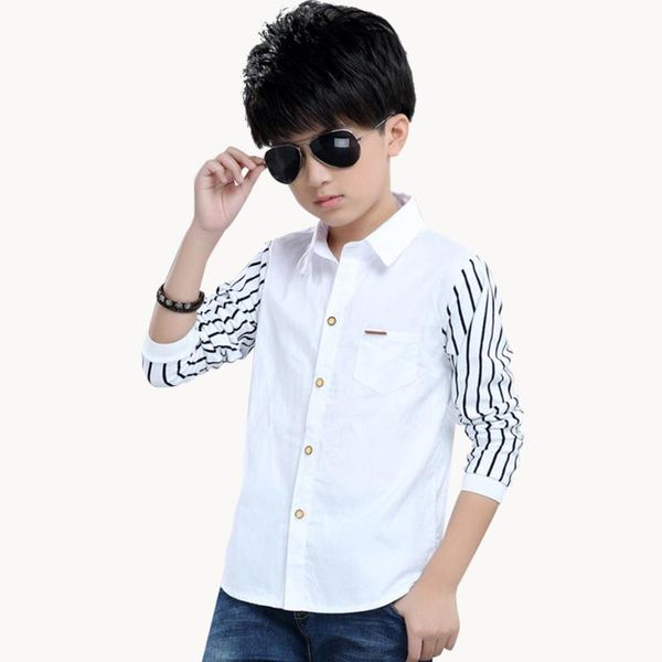 shirts teenage boys striped patchwork kids for long sleeve school shirt korean spring clothes, White;black
shirts teenage boys striped patchwork kids for long sleeve school shirt korean spring clothes, White;black