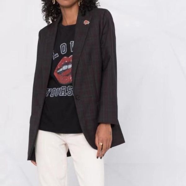 women's suits & blazers 2021 autumn and winter women suit jacket one button gray plaid blazer, White;black
women's suits & blazers 2021 autumn and winter women suit jacket one button gray plaid blazer, White;black