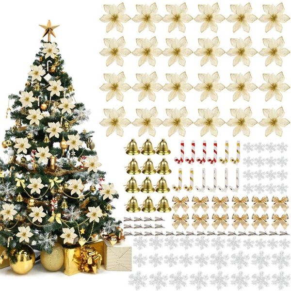 christmas decorations 120pcs creative diy tree decoration set delicate fake flower snowflake bell cane ornament for house party
christmas decorations 120pcs creative diy tree decoration set delicate fake flower snowflake bell cane ornament for house party