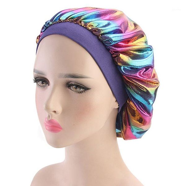 women faux silk bonnet wide band soft sleep cap glitter reflective rainbow colorful head covering ruched hair loss chemo cap1, Blue;gray
women faux silk bonnet wide band soft sleep cap glitter reflective rainbow colorful head covering ruched hair loss chemo cap1, Blue;gray