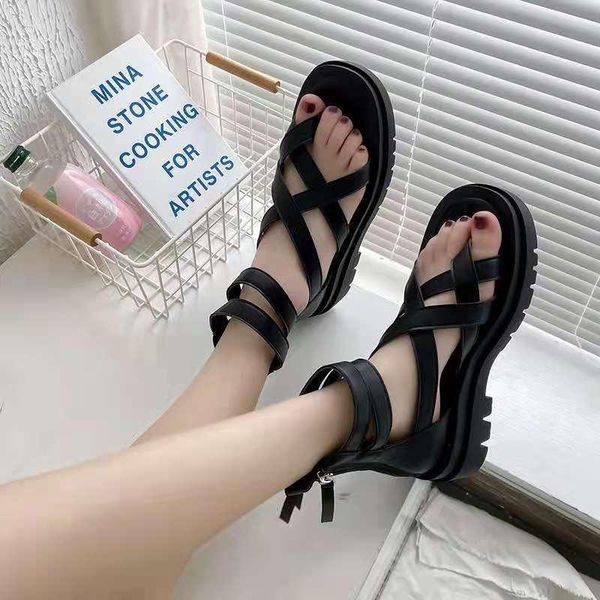 sandals roman for women student soft bottom increased all-match women's shoes fashion casual platform, Black
sandals roman for women student soft bottom increased all-match women's shoes fashion casual platform, Black