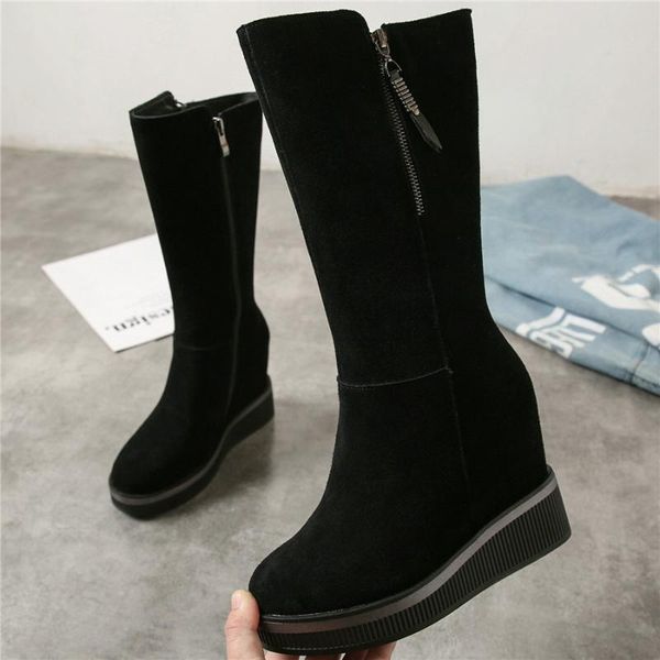 boots platform oxfords shoes women genuine leather wedges high heel snow female round toe fashion sneakers casual, Black
boots platform oxfords shoes women genuine leather wedges high heel snow female round toe fashion sneakers casual, Black