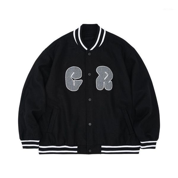 men's jackets harajuku bomber women coat couple letter embroidery baseball uniform 2021 autumn varsity hiphop streetwear, Black;brown
men's jackets harajuku bomber women coat couple letter embroidery baseball uniform 2021 autumn varsity hiphop streetwear, Black;brown