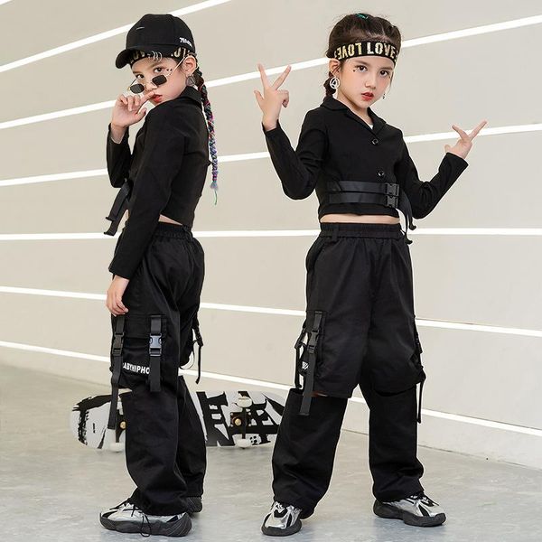 stage wear kid black hip hop clothing strap v-neck crop long mouw streeewear tactical cargo gat broek for girls to costhes, Black;red
stage wear kid black hip hop clothing strap v-neck crop long mouw streeewear tactical cargo gat broek for girls to costhes, Black;red