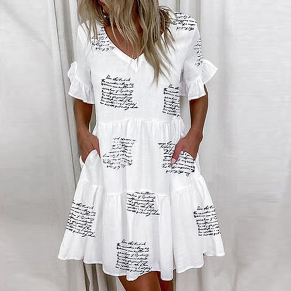 casual floral print women mini dress summer elegant short sleeve beach party dress 2021 v-neck pocket ruffle dress vestidoshigh quality, Black;gray
casual floral print women mini dress summer elegant short sleeve beach party dress 2021 v-neck pocket ruffle dress vestidoshigh quality, Black;gray