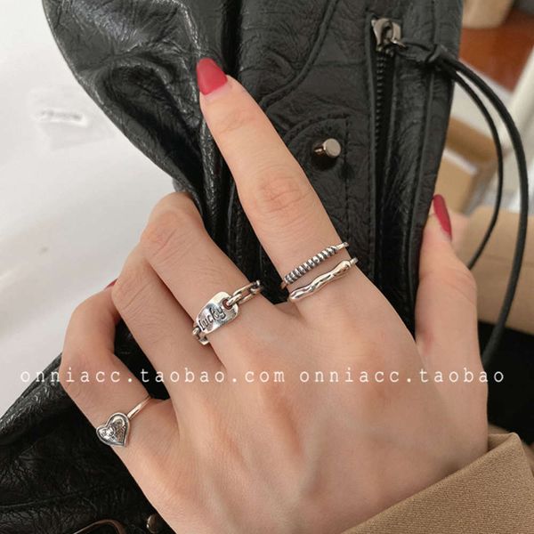 korean east gate heart-shaped love thread chain ring female index finger fashion personality simple trend, Black
korean east gate heart-shaped love thread chain ring female index finger fashion personality simple trend, Black