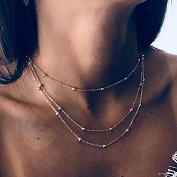 chains fashion jewelry bead choker layered necklaces long metal pendant multi layer tassel necklace for women bijoux, Silver
chains fashion jewelry bead choker layered necklaces long metal pendant multi layer tassel necklace for women bijoux, Silver