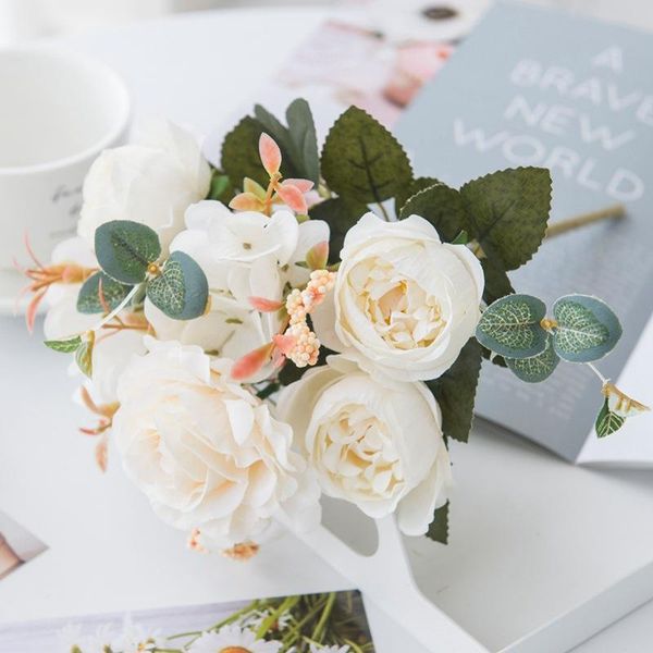 decorative flowers & wreaths artificial retro silk rose bouquet hydrangea peony vintage bride holding fake flower home wedding decoration ac
decorative flowers & wreaths artificial retro silk rose bouquet hydrangea peony vintage bride holding fake flower home wedding decoration ac
