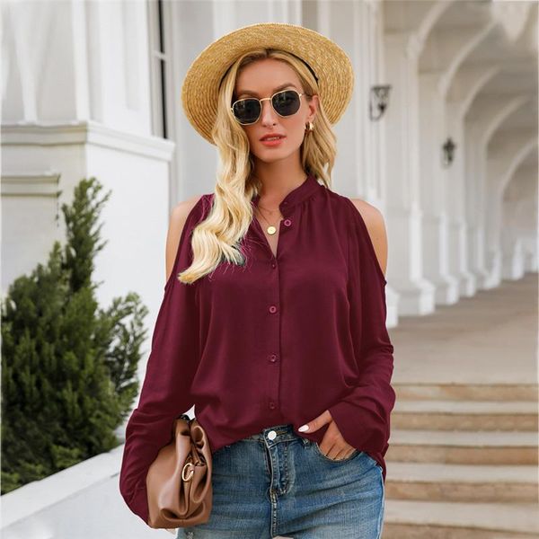 women's blouses & shirts autumn hollow out single-breasted long sleeve clothing 2021 casual blusas femme black y2k, White
women's blouses & shirts autumn hollow out single-breasted long sleeve clothing 2021 casual blusas femme black y2k, White