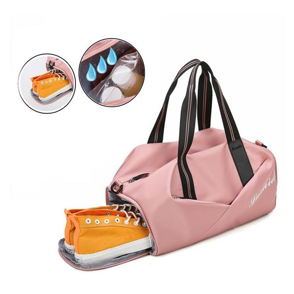 men's gym bag fitness shoulder bags women's waterproof dry large travel training weekend beach shoes handbag for yoga sport outdoo