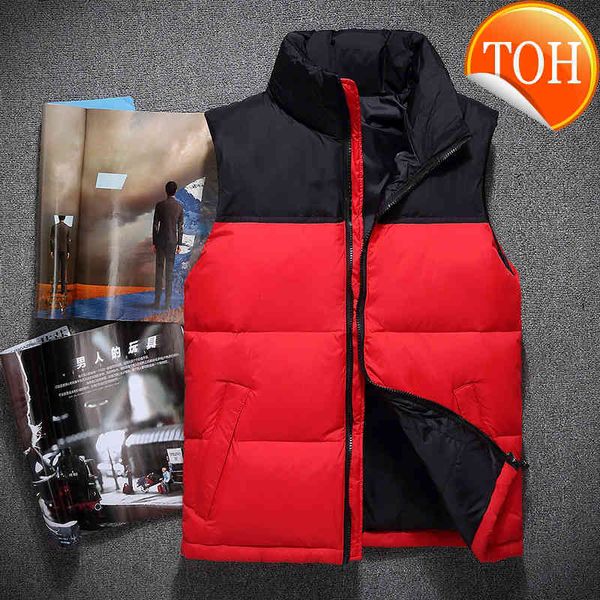 vest jacket men's men down and women couple shoulder thick light board, Black