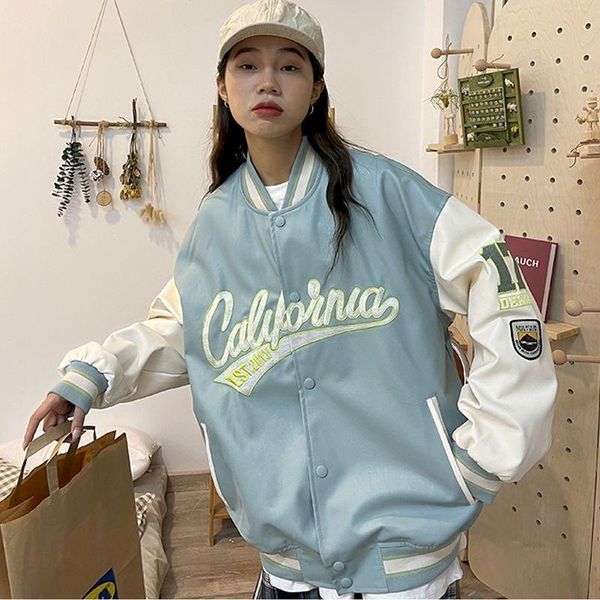 women's jackets american vintage baseball jersey jacket letter embroidery stitching winderbreaker 2021 fall student color matching, Black;brown
women's jackets american vintage baseball jersey jacket letter embroidery stitching winderbreaker 2021 fall student color matching, Black;brown