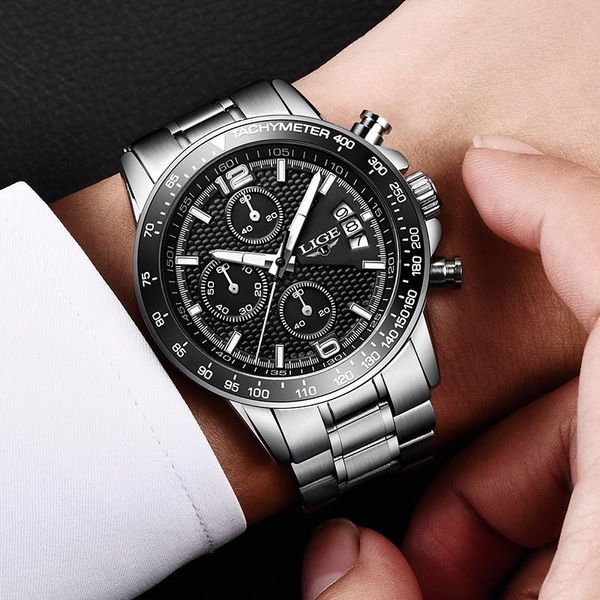 wristwatches lige mens fashion watch men sport waterproof quartz watches all steel army military relogio masculino, Slivery;brown
wristwatches lige mens fashion watch men sport waterproof quartz watches all steel army military relogio masculino, Slivery;brown