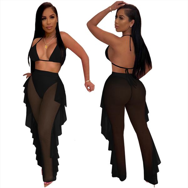 oluolin mesh beach two womens pants piece set see through summer bra crop and suits solid matching sets, White
oluolin mesh beach two womens pants piece set see through summer bra crop and suits solid matching sets, White