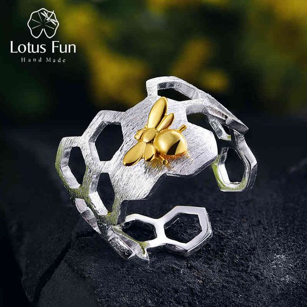 lotus fun real 925 sterling silver 18k gold bee rings natural designer fine jewelry home guard honeycomb open ring for women, Golden;silver
lotus fun real 925 sterling silver 18k gold bee rings natural designer fine jewelry home guard honeycomb open ring for women, Golden;silver