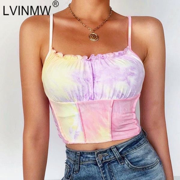 women's tanks & camis lvinmw spaghetti straps sleeveless backless ruffles tie dye crop slim patchwork fashion daily streetwear, White
women's tanks & camis lvinmw spaghetti straps sleeveless backless ruffles tie dye crop slim patchwork fashion daily streetwear, White