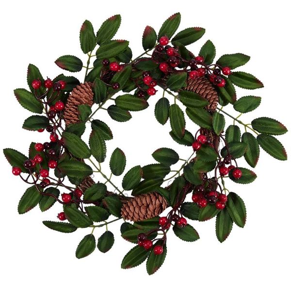 decorative flowers & wreaths artificial foam berry wreath with natural pine cone pendant wall decor 40cm christmas door decoration
decorative flowers & wreaths artificial foam berry wreath with natural pine cone pendant wall decor 40cm christmas door decoration