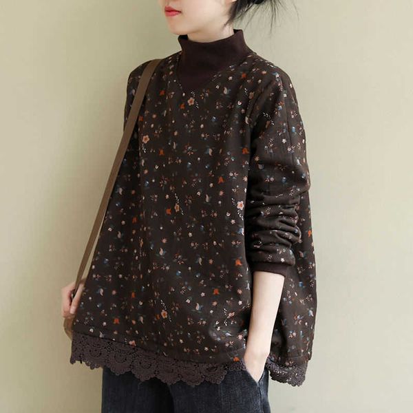 autumn arts style women long sleeve loose patchwork lace pullovers all-matched casual vintage print cotton hoodie s559 210608, Black
autumn arts style women long sleeve loose patchwork lace pullovers all-matched casual vintage print cotton hoodie s559 210608, Black