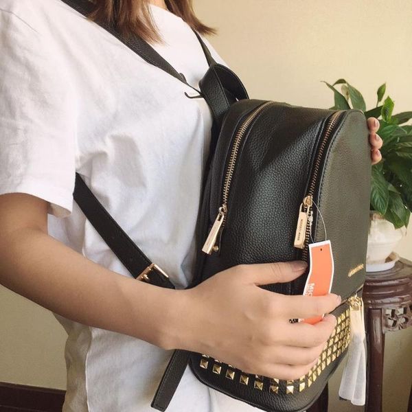 backpack women black pu leather waterproof rivet ladies travel bag fashion multifunctional small backpacks
backpack women black pu leather waterproof rivet ladies travel bag fashion multifunctional small backpacks
