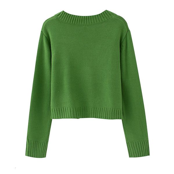 sweaters avocado green v-neck single-breasted knit retro coarse twist female cardigan korean style simple long-sleeved women's sweater, White;black
sweaters avocado green v-neck single-breasted knit retro coarse twist female cardigan korean style simple long-sleeved women's sweater, White;black