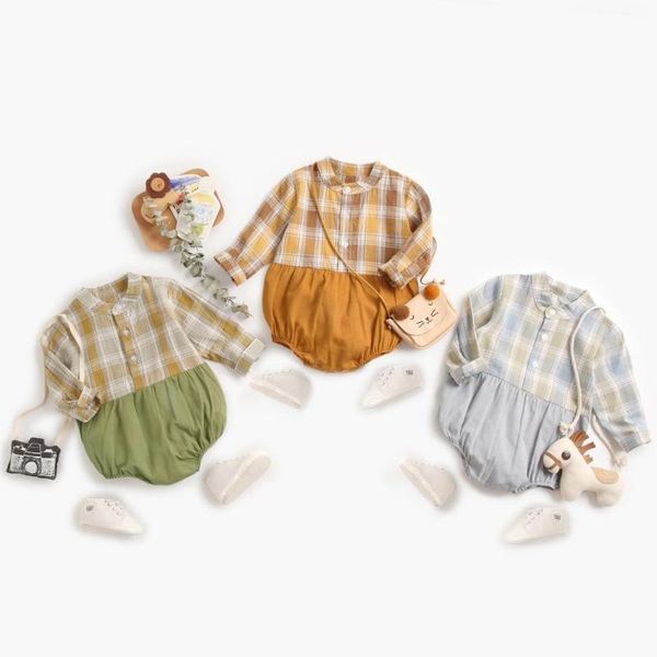 rompers baby boys summer cotton bodysuits for chilren's clothing long-sleeve born kids soft plaid one-piece jumpsuit, Blue
rompers baby boys summer cotton bodysuits for chilren's clothing long-sleeve born kids soft plaid one-piece jumpsuit, Blue