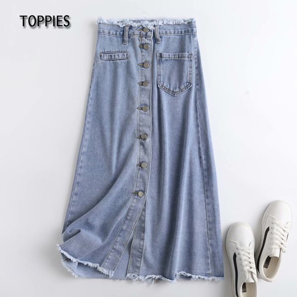 ies vintage denim tassel skirts high waist long skirts front button a-line bottoms femael streetwear 210412, Black
ies vintage denim tassel skirts high waist long skirts front button a-line bottoms femael streetwear 210412, Black