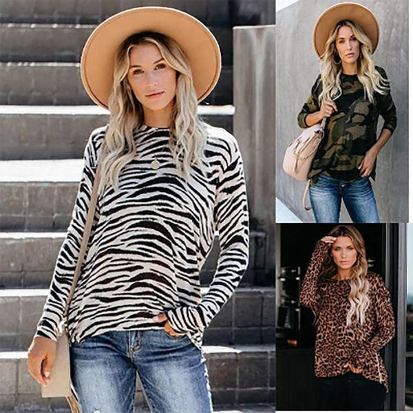 women's striped leopard print camouflage t shirt, long sleeve pullover with zipper, autumn thin knit shirt t-shirt, White
women's striped leopard print camouflage t shirt, long sleeve pullover with zipper, autumn thin knit shirt t-shirt, White