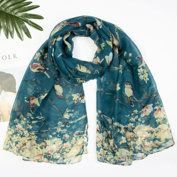 Scarves 2021 Women Spring Autumn Vintage Abstract Bird Scarf Print Animal Light Weight Soft Viscose Shawls, Blue;gray
Scarves 2021 Women Spring Autumn Vintage Abstract Bird Scarf Print Animal Light Weight Soft Viscose Shawls, Blue;gray