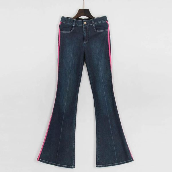 women's jeans women striped slim dark 100% cotton stretch denim flare pants female arrival, Blue
women's jeans women striped slim dark 100% cotton stretch denim flare pants female arrival, Blue