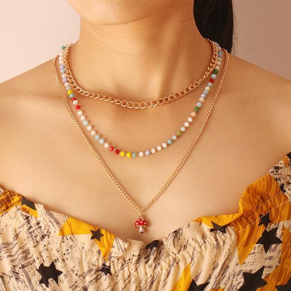 pendant necklaces bohemian mushroom beaded necklace for woman 2021 boho handmade plant beach party color fashion jewelry, Silver
pendant necklaces bohemian mushroom beaded necklace for woman 2021 boho handmade plant beach party color fashion jewelry, Silver