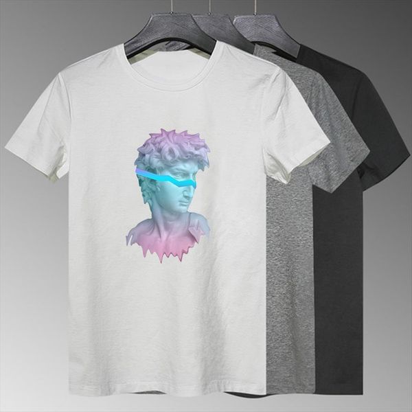 harajuku modern the blue light women t shirts band covers eyes of stone statue graphic michelangelo, White
harajuku modern the blue light women t shirts band covers eyes of stone statue graphic michelangelo, White