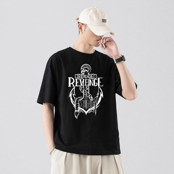 men's t-shirts black and white simple print summer short sleeve casual custom match oversize retro chris jersey ulzzang 2021, White;black
men's t-shirts black and white simple print summer short sleeve casual custom match oversize retro chris jersey ulzzang 2021, White;black