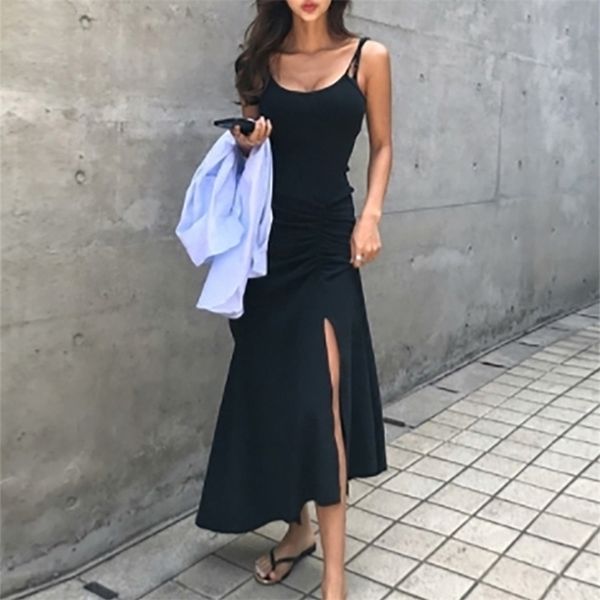 korean fashion women's summer with waist and split inner wear bottoming dress office lady sleeveless 210416, Black;gray
korean fashion women's summer with waist and split inner wear bottoming dress office lady sleeveless 210416, Black;gray