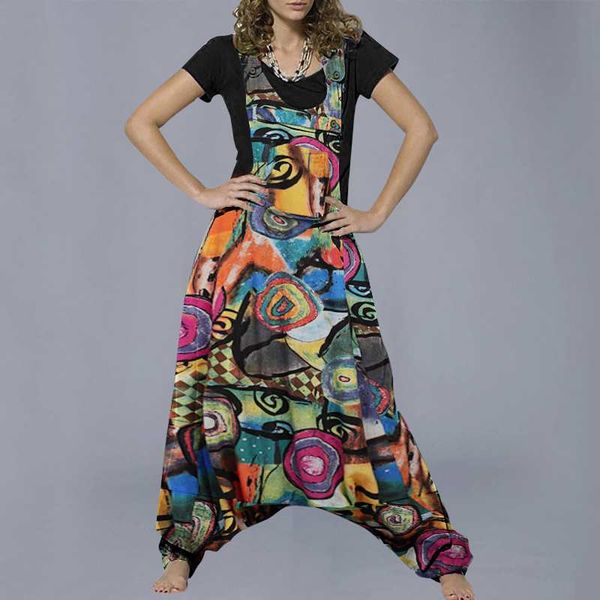 overalls for womenjumpsuits vintage s drop crotch floral rompers 2021 vonda female casual harem pants plus size bottoms, Black;white
overalls for womenjumpsuits vintage s drop crotch floral rompers 2021 vonda female casual harem pants plus size bottoms, Black;white