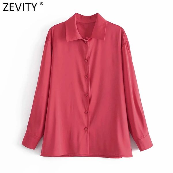 zevity women simply single breasted loose satin shirts office ladies long sleeve business blouse roupas chic chemise ls9255 210419, White
zevity women simply single breasted loose satin shirts office ladies long sleeve business blouse roupas chic chemise ls9255 210419, White