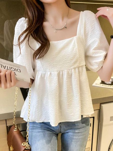 women's blouses & shirts 2021 summer baby shirt a-line loose korean 5-point bubble sleeve french square neck white coat
women's blouses & shirts 2021 summer baby shirt a-line loose korean 5-point bubble sleeve french square neck white coat