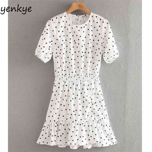 vintage polka dot dress women short sleeve o neck elastic hem ruffle sweet lady holiday summer dresses vestido 210514, Black;gray
vintage polka dot dress women short sleeve o neck elastic hem ruffle sweet lady holiday summer dresses vestido 210514, Black;gray