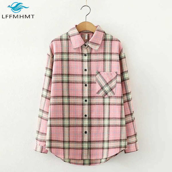 women's blouses & shirts women spring fall brushed classical vintage plaid long sleeve lapel shirt female korean style casual blouse la, White
women's blouses & shirts women spring fall brushed classical vintage plaid long sleeve lapel shirt female korean style casual blouse la, White