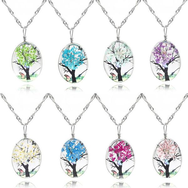 pendant necklaces handmade tree like of life dried flower necklace resin dome glass cabochon for women girls, Silver
pendant necklaces handmade tree like of life dried flower necklace resin dome glass cabochon for women girls, Silver