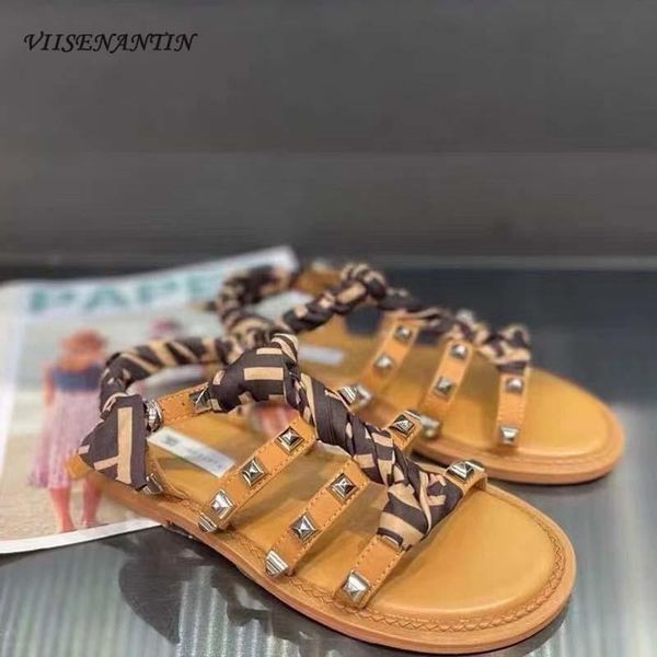 sandals open-toed leather rivets lace-up all-match fashion niche flat-bottomed buckle straps low-rear air-wearing, Black
sandals open-toed leather rivets lace-up all-match fashion niche flat-bottomed buckle straps low-rear air-wearing, Black